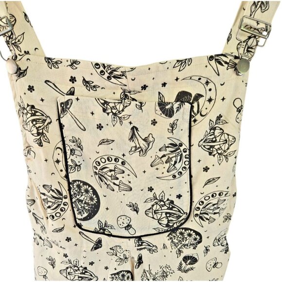 Karma Nepal Wide Leg Romper One Size Mushroom Celestial Overalls - Picture 4 of 6